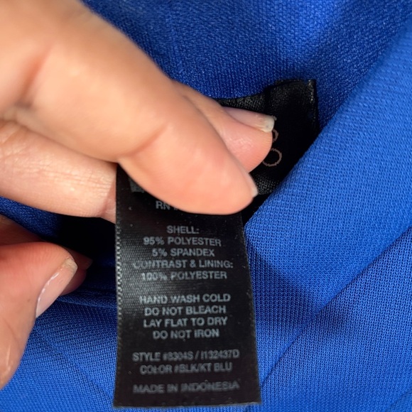 Enfocus Studio Blue and Black Layered Mini Dress - Picture 7 of 9